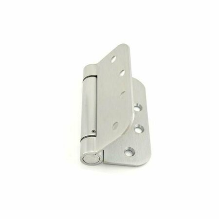 BEST HINGES 4in x 4in 5/8in Radius Standard Weight Spring Hinge # 422206 Satin Chrome Finish RD2068R426D